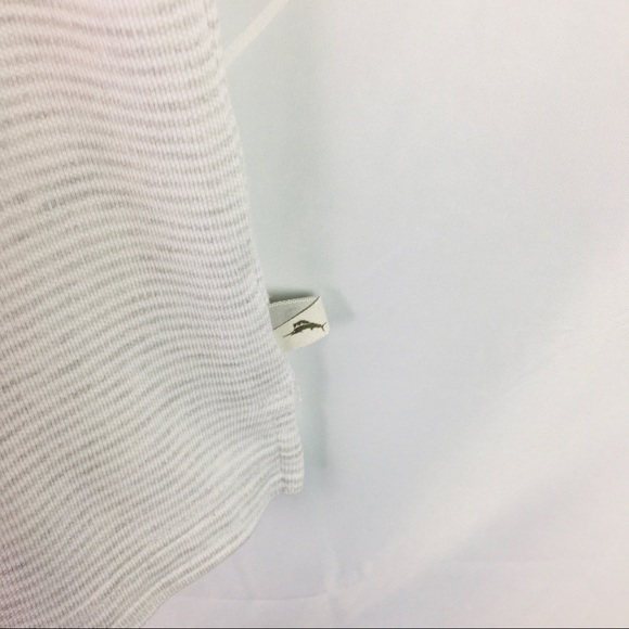 Tommy Bahama Mens Polo Shirt Size Medium Suprima Cotton Blend Polo White Gray - Picture 7 of 12